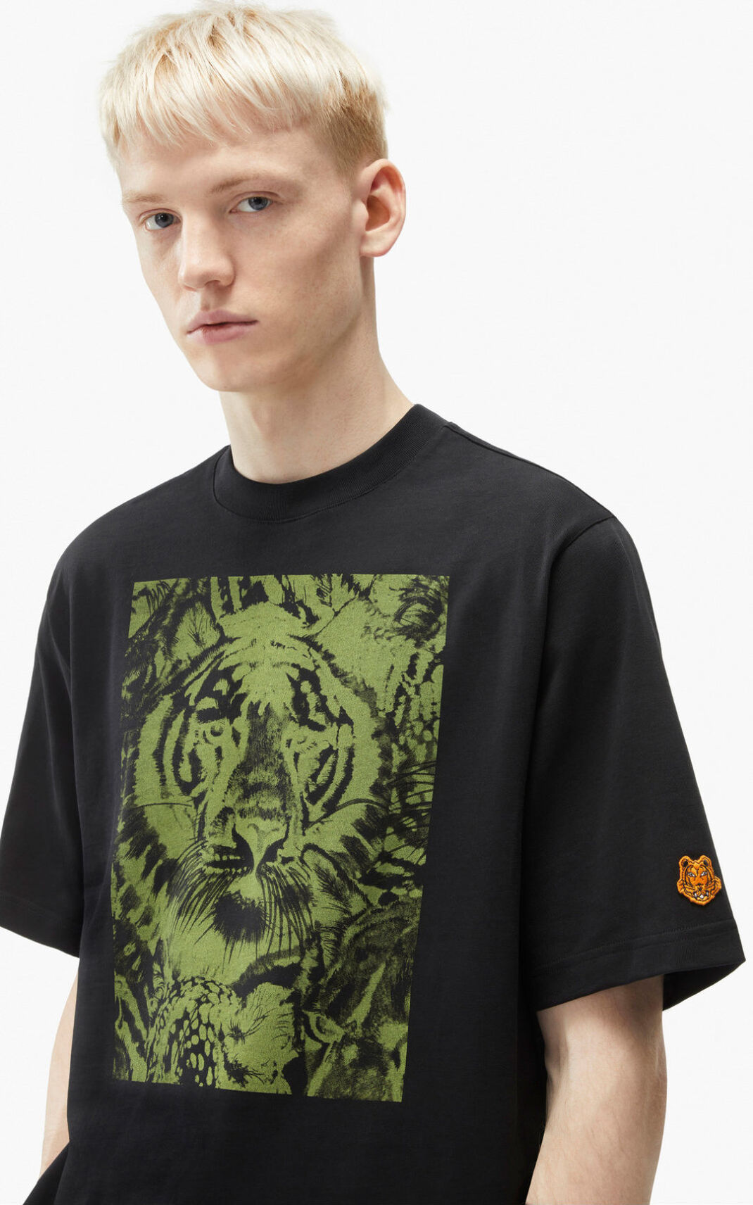 Camisetas Kenzo Wildtigers Hombre Negras DMH187462